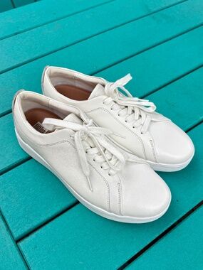 FITFLOP Rally Leather Sneakers Urban White Lace-Up Size US 7